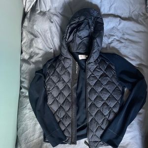Moncler Men’s Navy Quilted Down & Fleece Jacket